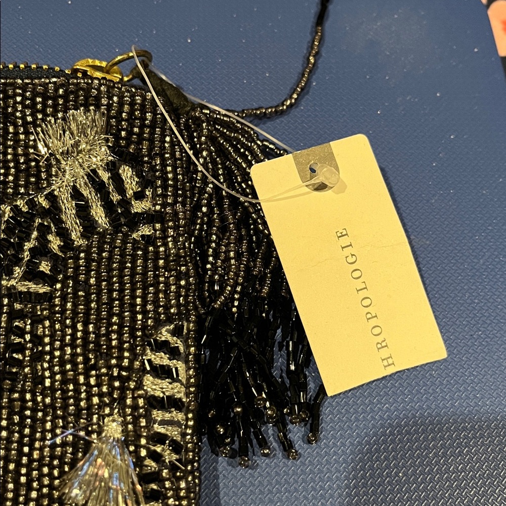 Anthropologie beaded clutch zebra NWT - Picture 2 of 9